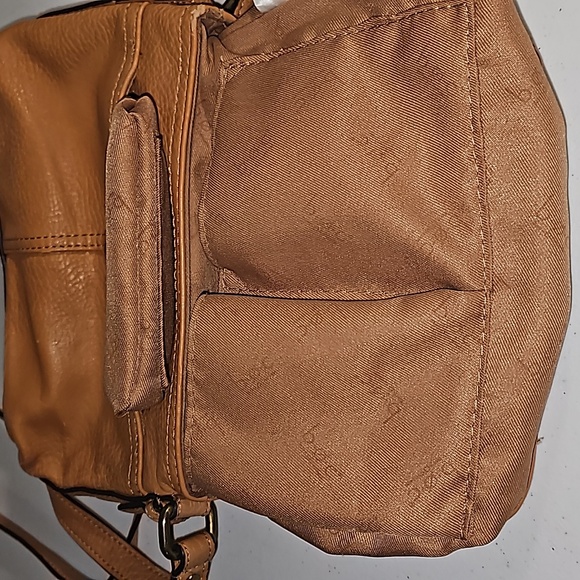 B.O.C. Born Concept Soft leather Camel brown crossbody purse handbag VGUC - Picture 7 of 17